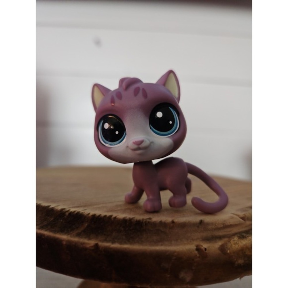 LPS Littlest Pet Shop Cat #4-173‎ Thirsty Pets Cooler Crew Purple